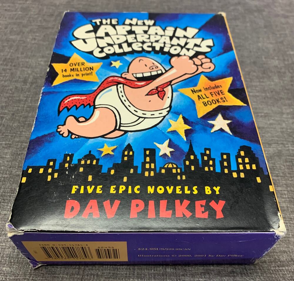 The NEW Captain Underpants Collection - Novels 1-5 Gently-Read Dav Pilkey